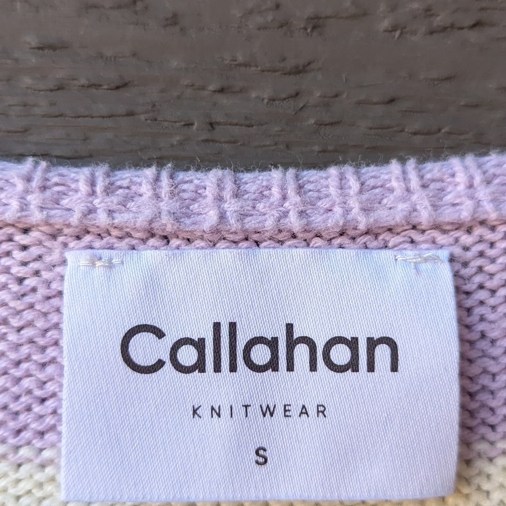 Callahan Knitwear Preppy Pastel Stripe Sailboat Boat Neck Sweater Size Small - Picture 3 of 5